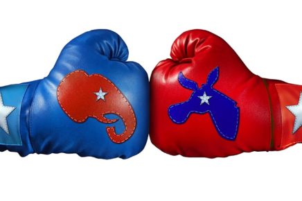 political party boxing gloves